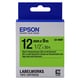 Afbeelding van Epson LK-4GBF tape zwart op fluorescerend groen 12mm (origineel)