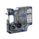 Afbeelding van DYMO S0718160 / 18508 IND Rhino tape permanent polyester zwart op transparant 9mm (huismerk)