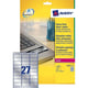 Afbeelding van Avery Zweckform L6011-20 verzegelingsetiketten | polyester | 63,5 mm x 29,6 mm | 540 etiketten