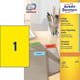 Afbeelding van Avery Zweckform 3473 universele etiketten | geel | 210 mm x 297 mm | 100 etiketten