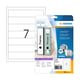 Herma 8620 printbare rugetiketten | zelfklevend | A4 | 38 x 192 mm | wit | 70 etiketten | HER8620