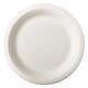 Wegwerpbord suikerriet | wit | 18 cm | 50 stuks | DIVPS84582