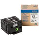 Afbeelding van Brother HGe-231V5 hoge resolutie tape zwart op wit 12mm x 8m 5 stuks (origineel)
