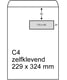 Raadhuis akte envelop | zelfklevend | C4 | venster rechts | 229mm x 324mm | 250 stuks | RAARD-303595