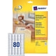 Avery Zweckform L4732-25 universele etiketten | wit | zelfklevend | 35,6 mm x 16,9 mm | 2000 etiketten | AVEL4732-25