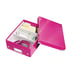 Leitz 60570023 WOW kleine sorteerdoos | PP overtrokken karton | metallic roze | LEI60570023