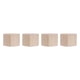 Afbeelding van Magnetoplan Wood Series kubusmagneten | hout | 4 stuks