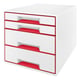 Leitz 5213 WOW ladeblok | kusntstof | rood | 4 laden | LEI52132026