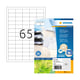 Herma 10725 gerecyclede universele etiketten | A4 | 38,1 x 21,2 mm | wit | 5200 etiketten | HER10725