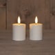 Anna Collection LED Waxinelicht | 4,5 cm x 8 cm | wit | 3D vlam | 2 stuks | AN861NA6094