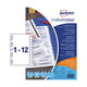 Avery IndexMaker L7410-12M bedrukbare kartonnen tabbladen | A4 | karton | wit | 12 tabs | AVE01640061