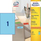 Avery Zweckform 3471 universele etiketten | blauw | 210 mm x 297 mm | 100 etiketten | AVE3471