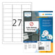 Afbeelding van Herma 10300 verwijderbare etiketten | A4 | 63,5 x 29,6 mm | wit | 2700 etiketten