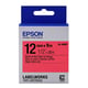 Afbeelding van Epson LK-4RBP tape zwart op pastel rood 12mm (origineel)