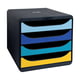 Exacompta 3104202D Bee Blue ladeblok | polystyreen | assorti | 4 laden | EXA3104202D