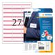 Herma 4512 naambadge/textiel etiketten | A4 | 63,5 x 29,6 | wit/rood | 540 etiketten | HER4512