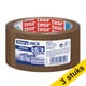 Tesa Pack Strong verpakkingstape | bruin | 50 mm x 66 m | 3 rollen | TES57168-00000-05-3