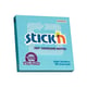 Afbeelding van Stick'n memoblok | 360 graden lijmrand | 76 x 76 mm | blauw | 100 vel