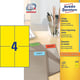 Avery Zweckform 3459 universele etiketten | geel | 105 mm x 148 mm | 400 etiketten | AVE3459
