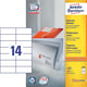 Avery Zweckform 3653 universele etiketten | wit | zelfklevend | 105 mm x 42,3 mm | 1400 etiketten | AVE3653