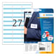 Herma 4513 naambadge/textiel etiketten | A4 | 63,5 x 29,6 | wit/blauw | 540 etiketten | HER4513