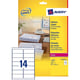 Avery Zweckform L7163-40 adresetiketten | quickpeel | 99,1 mm x 38,1 mm | 560 etiketten | AVEL7163-40