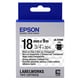 Afbeelding van Epson LK-5TBW extra klevende tape zwart op transparant 18mm (origineel)