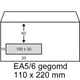 Raadhuis dienstenvelop | gegomd | C5 | venster links | 110mm x 220mm | 500 stuks | RAARD-202020