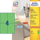 Avery Zweckform 3458 universele etiketten | groen | 105 mm x 148 mm | 400 etiketten | AVE3458