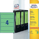 Avery Zweckform L4768-20 printbare rugetiketten | groen | zelfklevend | breed | 61 mm x 192 mm | 80 etiketten | AVEL4768-20