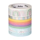 Folia hotfoil washi tape | rainbow clouds | 5 meter | 4 stuks | FOL26451