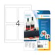Herma 8882 flesetiketten | A4 | 90 x 120 mm | wit | 40 etiketten | HER8882