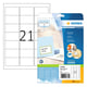 Herma Premium 8632 permanent hechtende etiketten | A4 | 63,5 x 38,1 mm | wit | 210 etiketten | HER8632