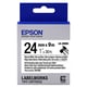 Afbeelding van Epson LK-6WBC kabeltape zwart op wit 24mm (origineel)