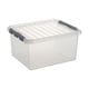 Afbeelding van Sunware Q-line opbergdoos | kunststof | transparant | 36 liter (tweede kans)