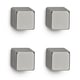 Afbeelding van Maul glasmagneet | neodymium | nikkel | kubus | 10 x 10 x 10 mm | 4 stuks