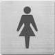 Alco AL-450-1 dames toiletbordje | rvs | metaal & zwart | ALCAL-450-1