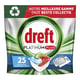 Afbeelding van Dreft Platinum Plus All-in-One Vaatwastabletten | Deep Clean Fresh | Herbal Breeze | 25 tabs