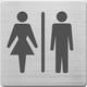 Alco AL-450-3 dames & heren toiletbordje | rvs | metaal & zwart | ALCAL-450-3