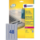 Afbeelding van Avery Zweckform L6009-20 verzegelingsetiketten | polyester | 45,7 mm x 21,2 mm | 960 etiketten