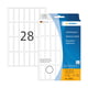 Herma 10605 multifunctionele etiketten | verwijderbaar | 13 x 40 mm | wit | 672 etiketten | HER10605