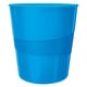 Leitz 5278 WOW papiermand | polystyreen | metallic blauw | 15 liter | LEI52781036