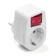 Afbeelding van Q-link geaarde verloopstekker | 1 stopcontact | met schakelaar | Wit