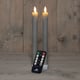 Anna Collection Led Dinerkaars | 23 cm | taupe | 3D vlam | 2 stuks | AN861NA6124