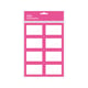 Kangaro K-58131 boeketiketten | fuchsia/wit | 24 etiketten | KANK-58131