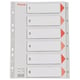 Afbeelding van Esselte 100104 A4 index | plastic | 1-6 | 11-gaats