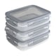 Sunware Club Cuisine diepvriesdozen | met clips | transparant/grijs | 0,7 liter | 3 stuks | SUN75000609