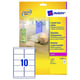 Avery Zweckform L7783-25 crystal clear etiketten | 96 mm x 50,8 mm | 250 etiketten | AVEL7783-25