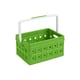 Sunware Square vouwkrat | met handgreep | groen & wit | kunststof | 24 liter | SUN57500606