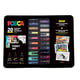Posca PC-1MC/PC-3M/PC-5M verfmarkerset | in metalen doos | 20 stuks | POSPC20001